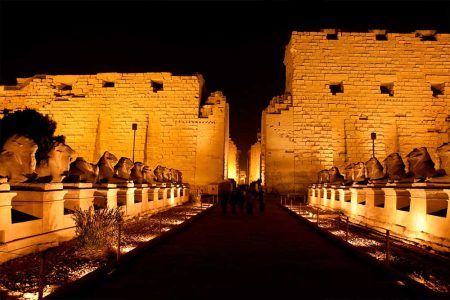 Experience the Sound and light show of the Karnak Temple from Luxor